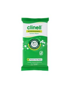 Clinell Universal biodegradable plastic free wipes Pack of 60